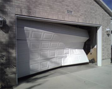 Broken garage door