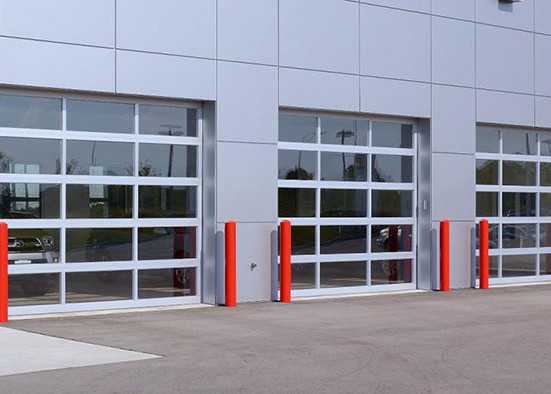 Commercial aluminum garage doors