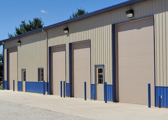 Commercial steel garage doors