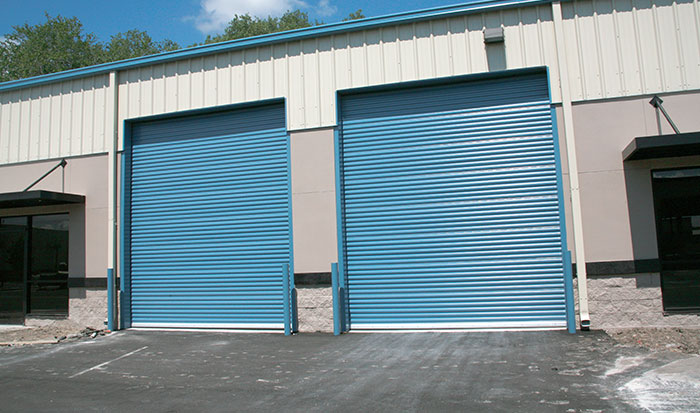 Commercial curtain garage doors