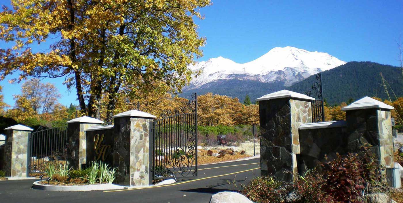 Gate Access System with mountain background
