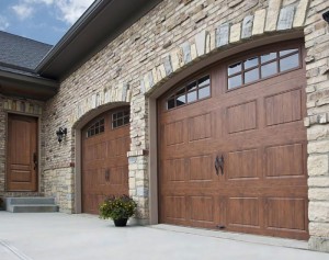 Photograph of a residential garage door